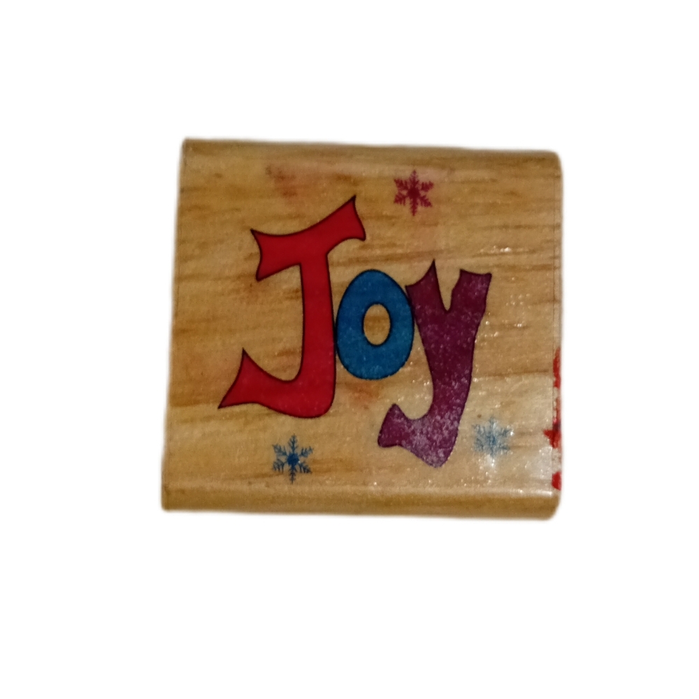 Joyful Wooden Block Stamper